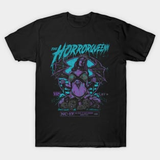 HORRORQUEENN (teal purple grey) T-Shirt